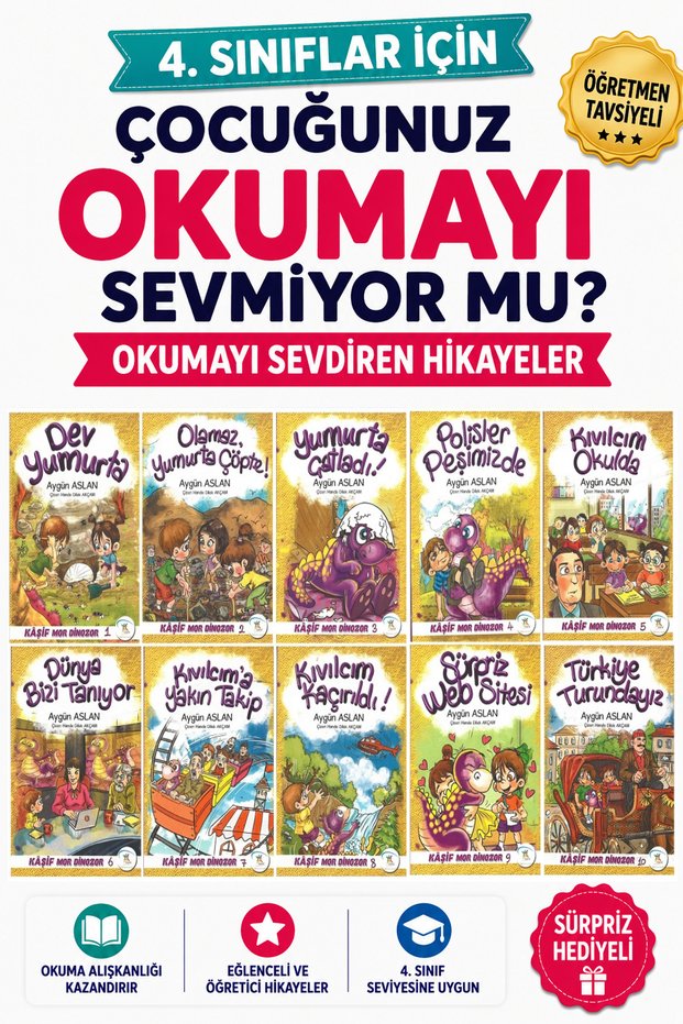 4 .Sınıf Okumayı Sevdiren 10 lu Hikaye Seti (64 sayfa)