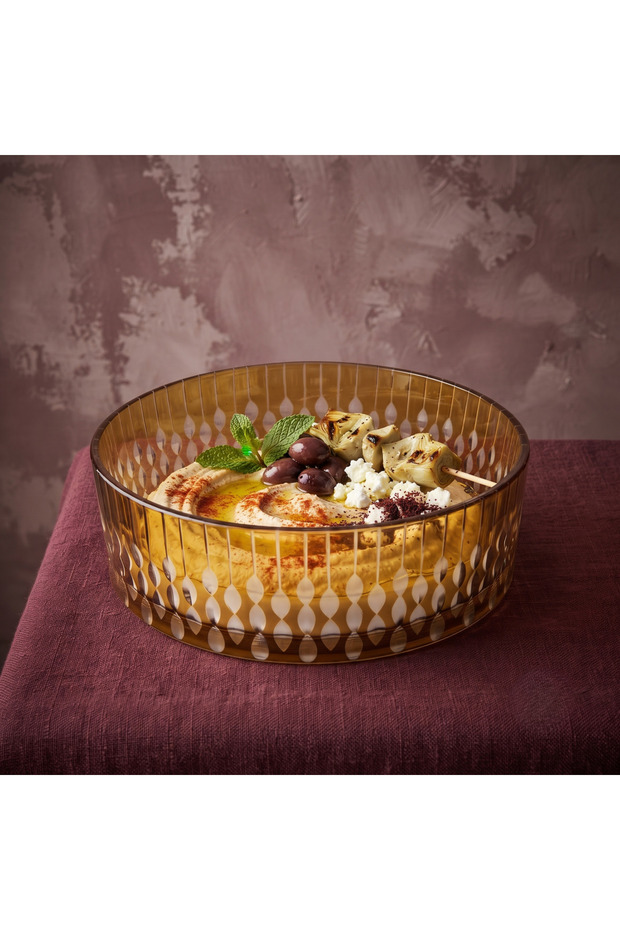 Crystal Decor Glass Bowl, Presentation Bowl, Salad Bowl