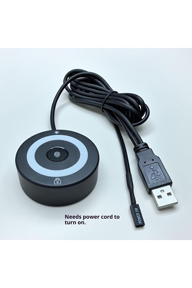 black For Windows 10 11 Hello Biometric Fingerprint Login USB Reader Scanner Module Device Biometric