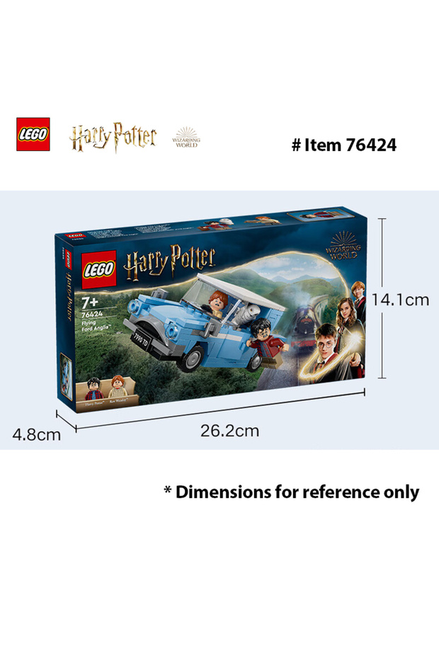 76424 LEGO 76424 Harry Potter Flying Ford Anglia, Buildable Car Toy with 2 Minifigures Harry Potter