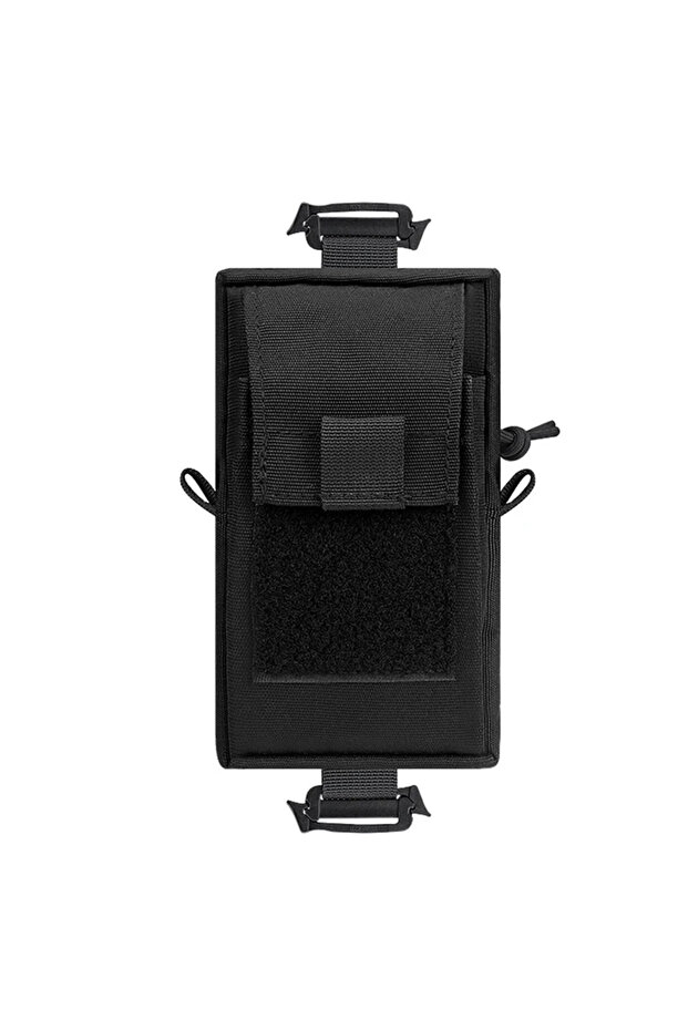 Black Travel Backpack Shoulder Strap Sundries Bags Pack Key Flashlight Phone Pouch Molle Outdoor Cam
