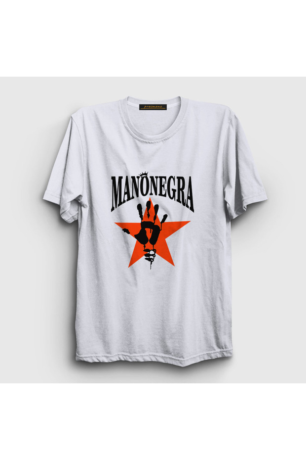 Unisex White Logo Mano Negra T-Shirt 593517Tt