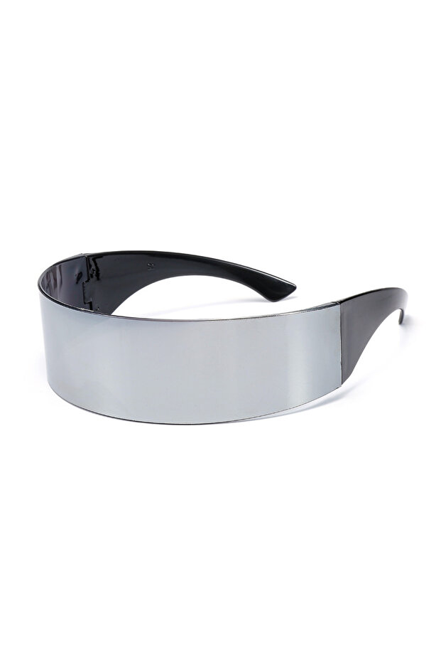 J Futuristic Narrow Cyclops Visor Sunglasses Laser Eyeglasses UV400 Personality Mirrored Lens Costum