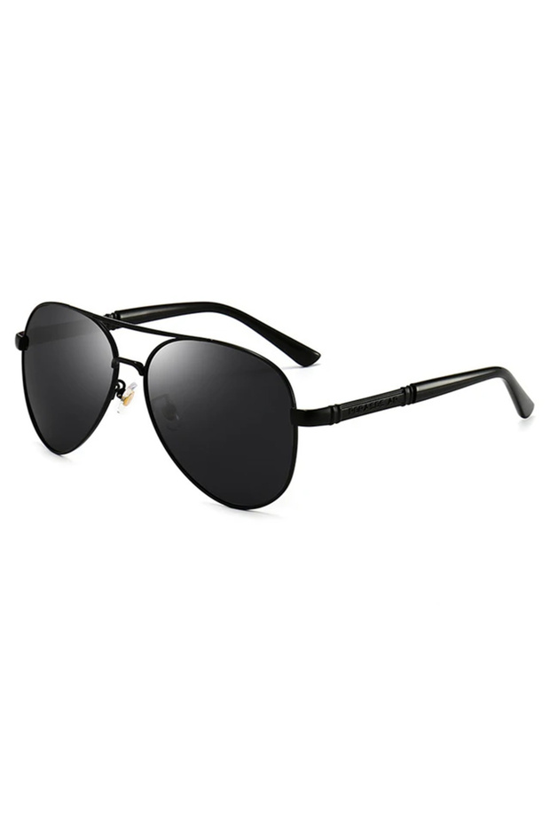 8722-Black-Black Men's Polarized Sunglasses Aviator Sunglasses For Men Women Metal Frame Glasses for