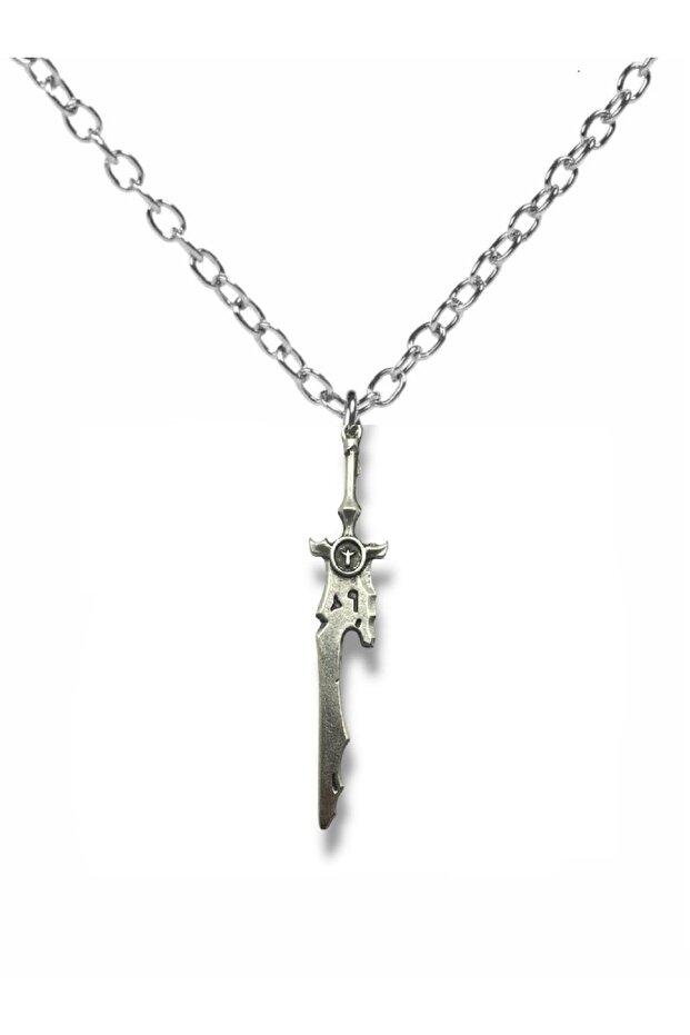 Antique Sword Figured Necklace – Unisex Metal Accessory with 60 cm Chain