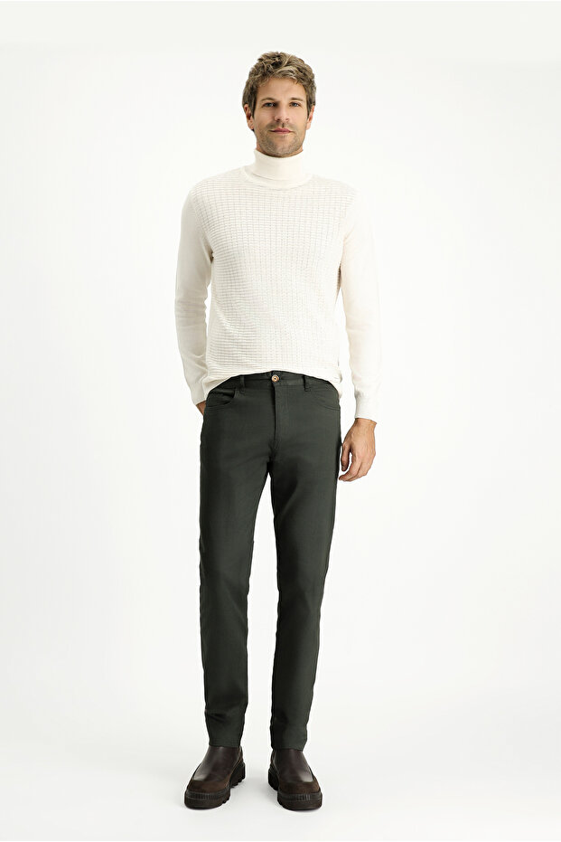 Slim Fit Slim Fit Lycra Canvas / Chino Trousers