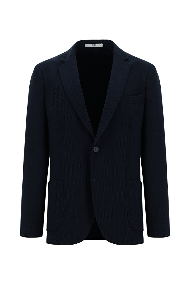 7 Drop Slim Fit Patterned Cotton Jacket
