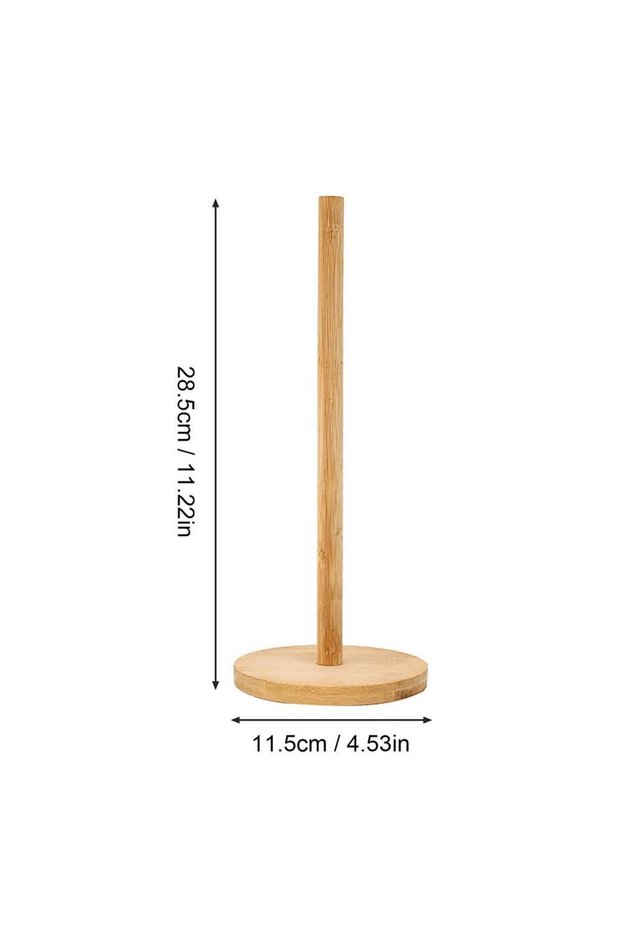 Single Wooden Paper Towel Holder Rustic Farmhouse Countertop Wooden Standing Paper Towel Holder Natu