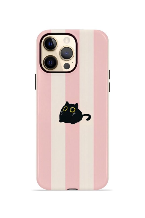 iPhone 12 Pro Vorian Double Layer Case Midnight Cat Stripe