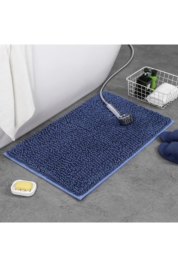 400MMx600MM Mist Blue Chenille bath mat rectangular bath blanket fluffy soft carpet absorbent non-sl