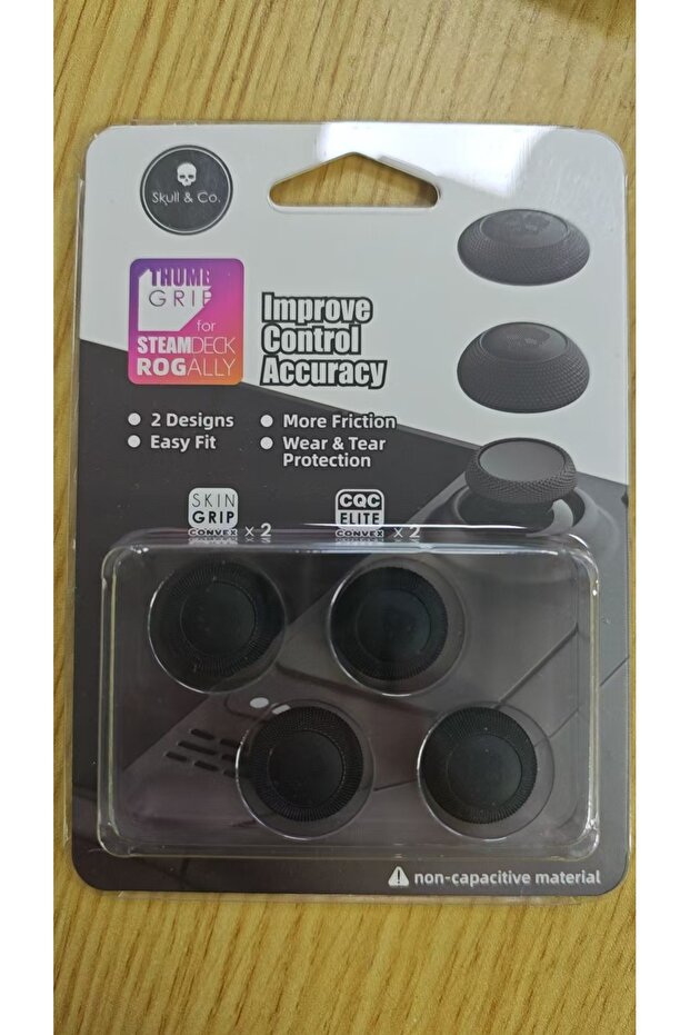 Black Skull&Co. Thumb Grip Set Caps for Steam Deck/OLED/ROG Ally/X Game Console Accessories 4PCS