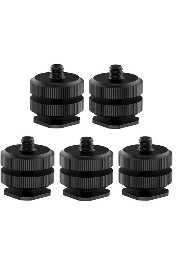 5x Hot Shoe Mount Camera Hot Shoe Mount to 1/4"-20 Tripod Screw Adapter Flash Shoe Mount For GoPro H