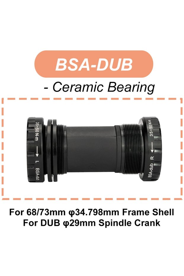ZTTO BSA-Ceramic Black ZTTO BB DUB Bicycle Bottom Bracket 29mm Crank Axis Steel Ceramic Bearing MTB