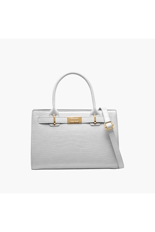 Kodes Textured Tote Bag with Adjustable Strap