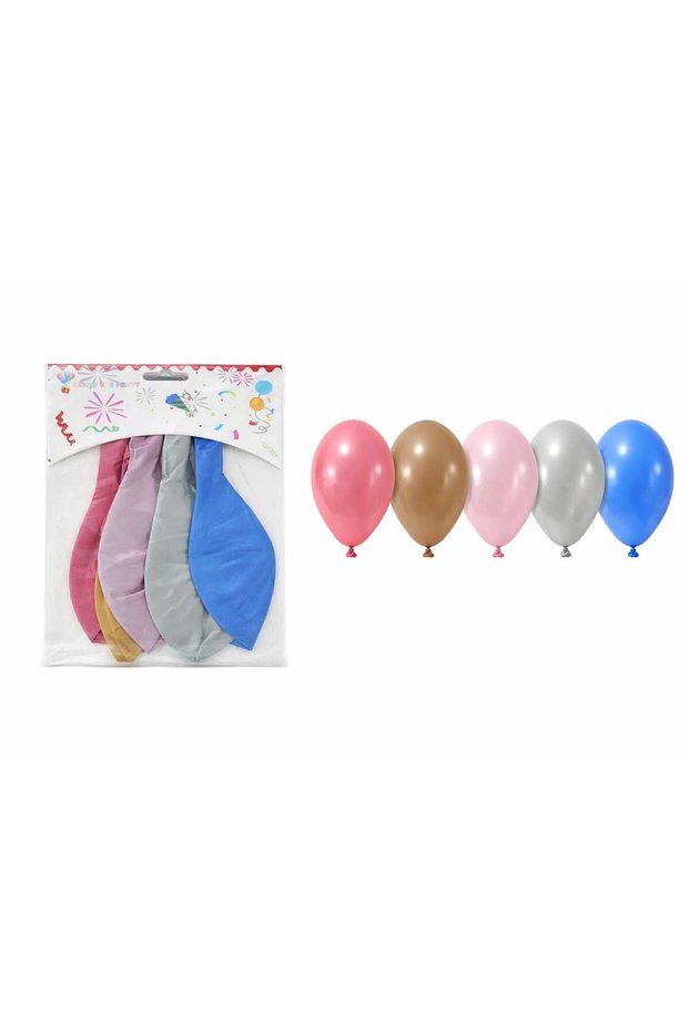 18-Inch 5-Piece Pastel Metallic Mixed Color Balloon Set – Stylish and Eye-Catching Party Decoration Eng-B1094
