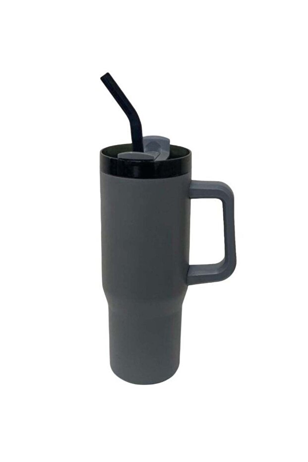 Tumbler with Straw Stainless Steel - Grey