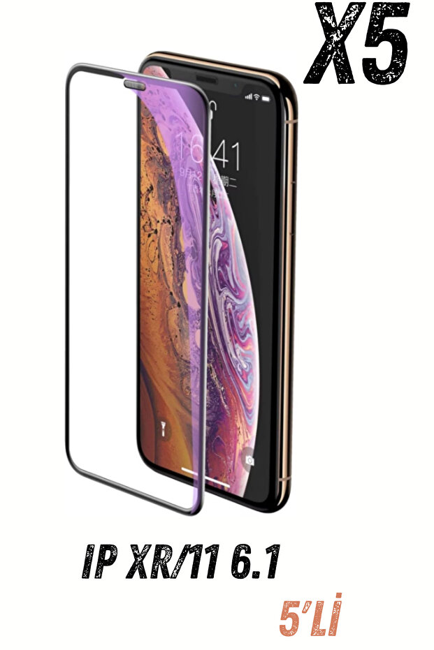 5 قطع من واقي الشاشة الزجاجي المقاوم للكسر المتوافق مع IP XR/11 6.1