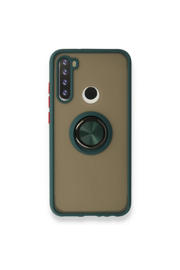 Xiaomi Redmi Note 8 Case with Camera Protection, Ring and Magnetic Stand, Frosted Back Cover