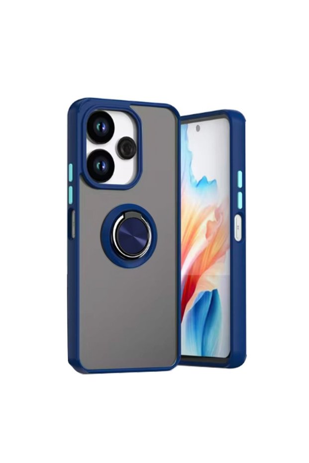 Xiaomi Redmi 13 4g Case with Camera Protection, Ring Holder, Magnetic Stand, Frosted Back Cover
