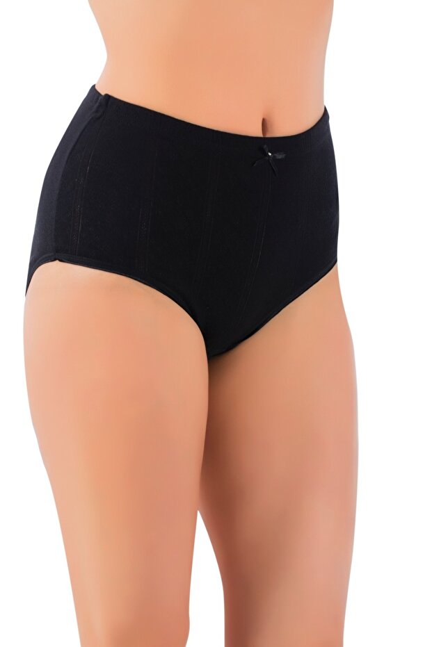 10 Items Jacquard Transfer High-Waist Women's Bato Briefs 100% Cotton