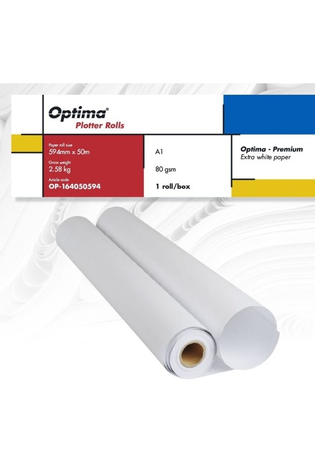 Plotter roll A1, 80gr, 594mm x 50m, Premium