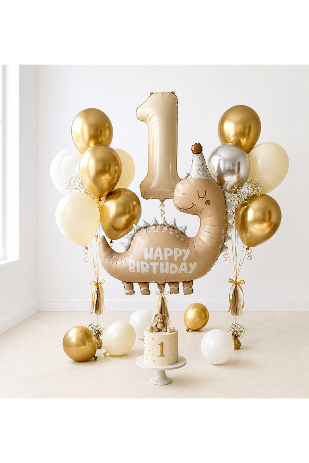 Happy Birthday Dinosaur Balloon Garland -1-