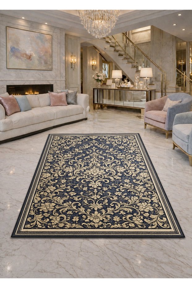 Sdt Traditional Patterned Modern Woven Base Decorative Carpet Sdt989