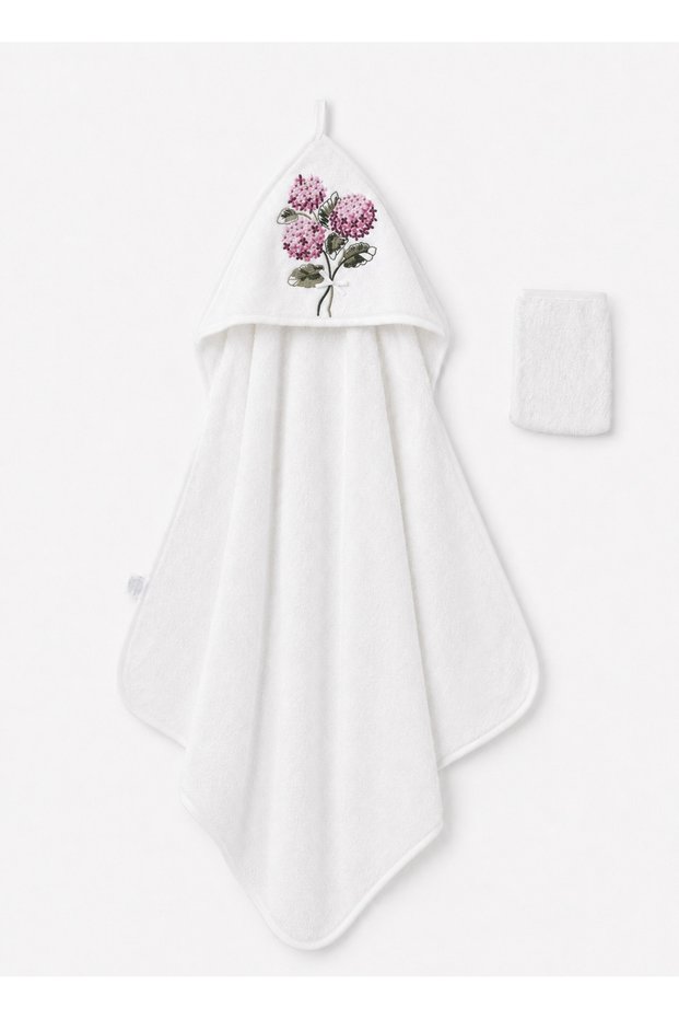 100% Cotton Hooded Baby Towel + Washcloth (90X90)