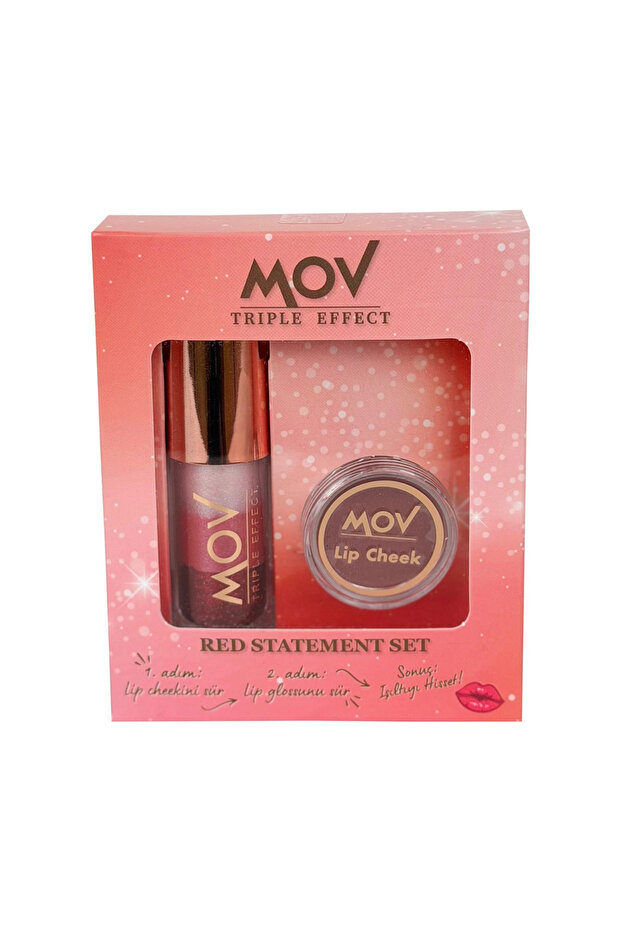 Red Statement Lip Gloss + Allık 1 - 1