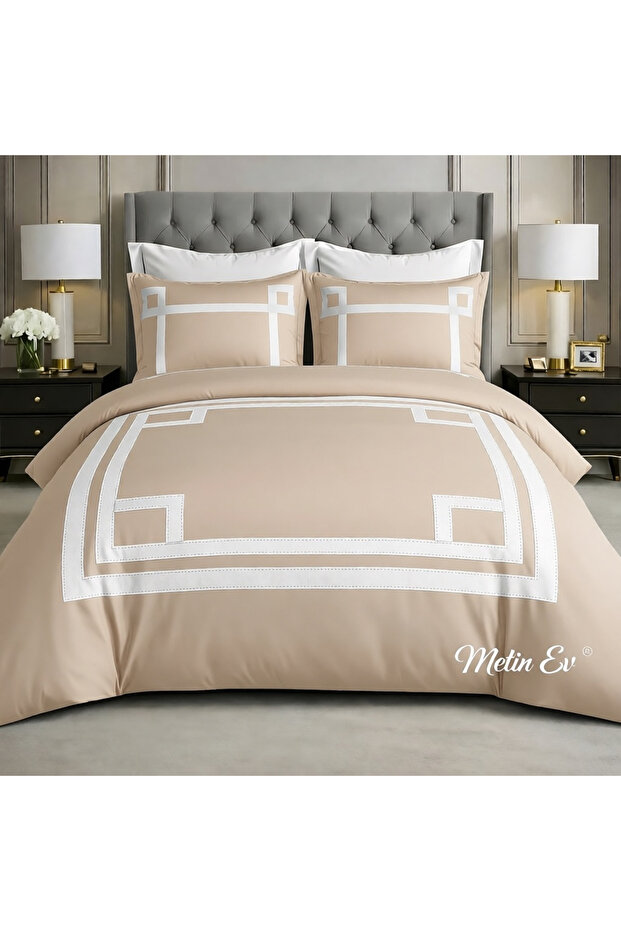 Modern Stripe Design Cotton Satin Duvet Cover – Deluxe