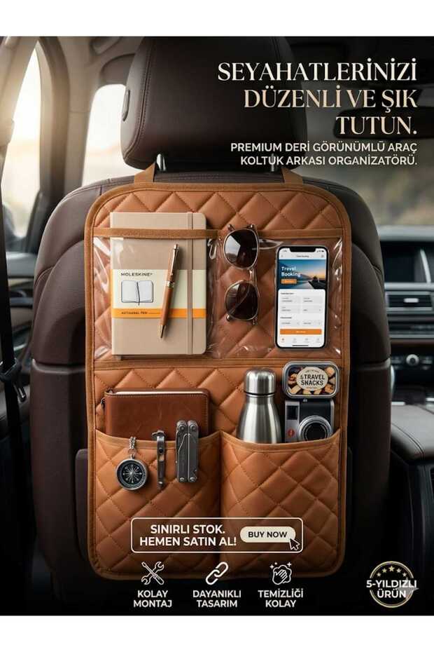 Tan Leather Car Seat Back Organizer Car Back Seat Organizer Tablet Holder Organizer Car Interior Seat Back Organizer Tablet Phone Holder Car Interior Organizer Auto Organizer