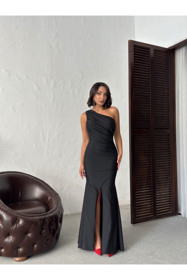 Rochie lungă elegantă din lycra - 5