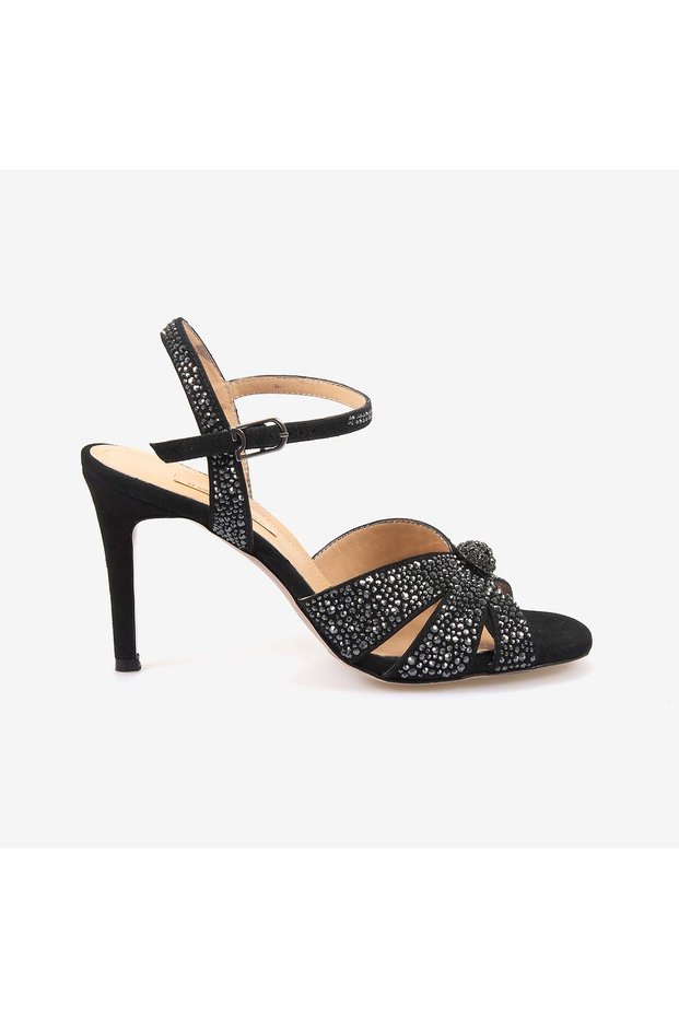 Hawen Angels Women's Genuine Leather Stone-Embellished Night & Evening Dress Shoes 380-71