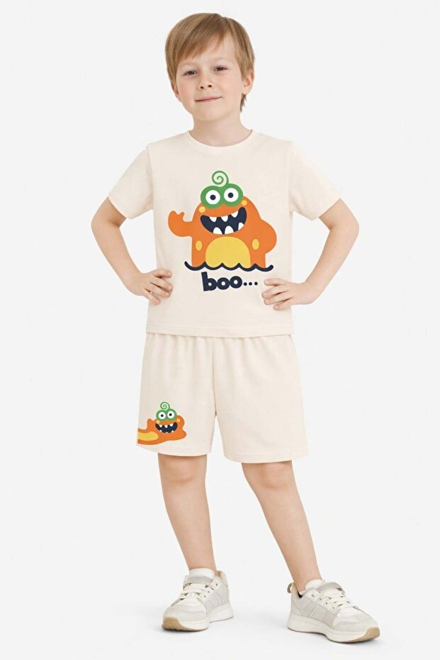 Boy's Summer Pajama Set with Shorts Nbk-7252