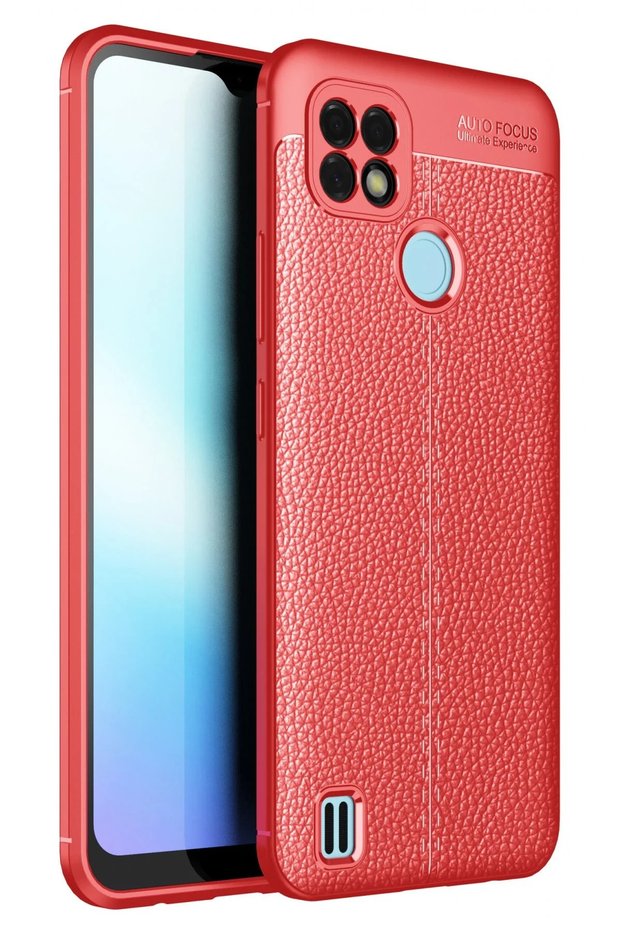 Ilkeshop New Realme C25 Case Auto Focus Cover (184022) - Red