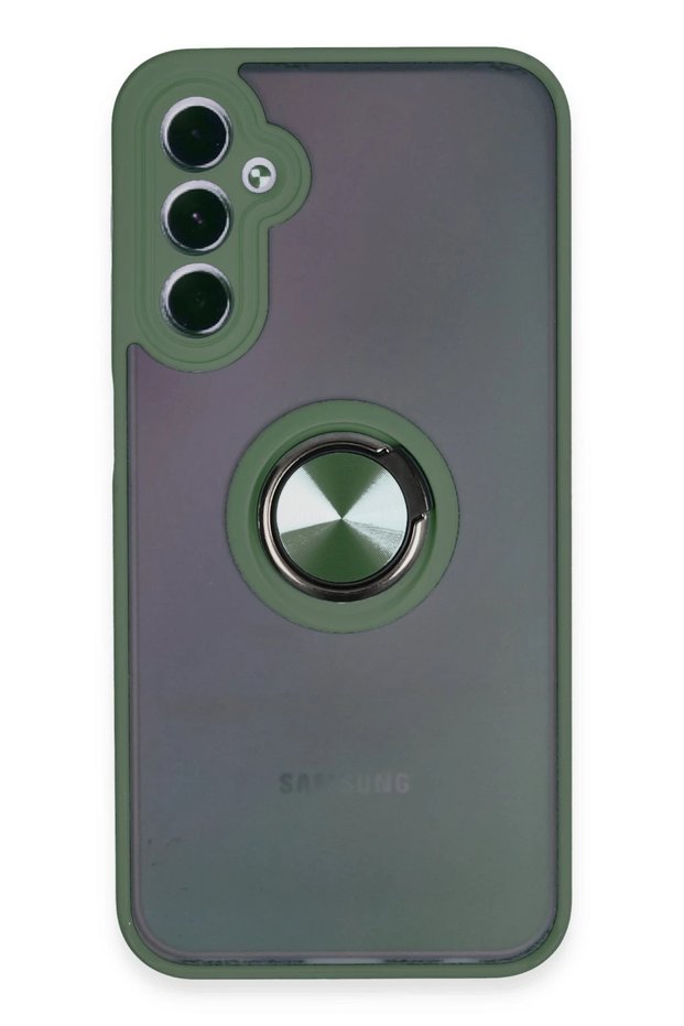 Ilkeshop New Galaxy A24 4g Case Montreal Silicone Cover with Ring (180129) - Green