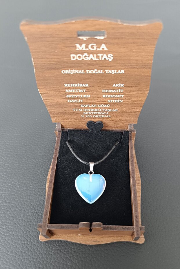 Moonstone Necklace Original Moonstone 2cm Size Heart Cut Moonstone