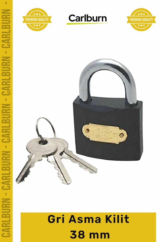 # Padlock Durable Stainless Steel Body Security Lock Safety Sturdy Grey Padlock 38 mm