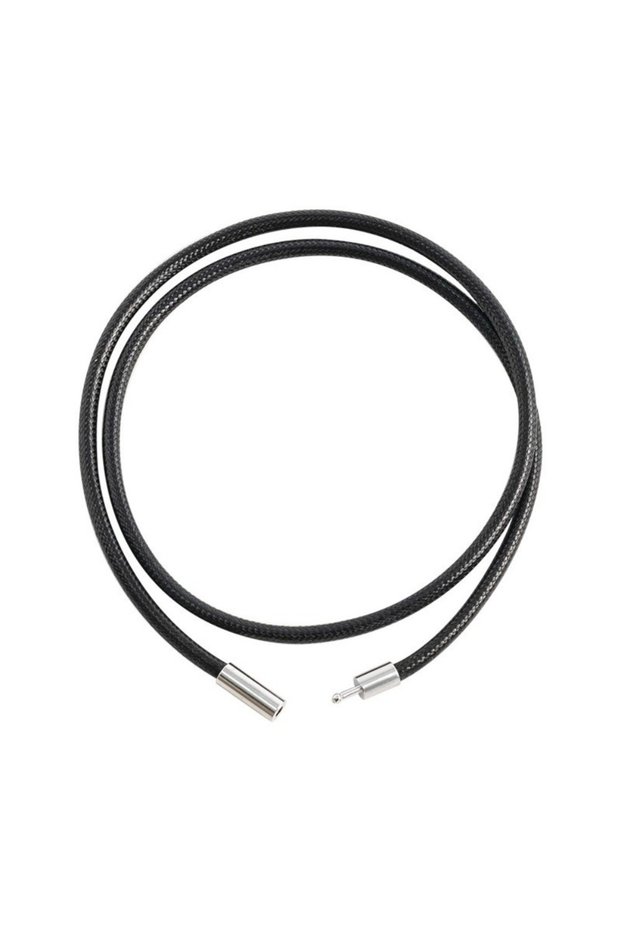 Black New Black Leather Rope Necklace with Clasp 45cm Braided Cord Necklace Waterproof DIY Pendant C