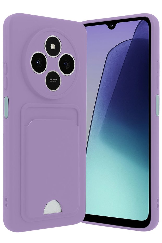 Zengemtx Redmi 14C Kelvin Silicone with Business Card Holder (130947) - Lilac