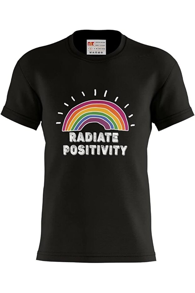 T-Shirt For Women - Printed Design (Radiate Positivity)| Round Neck Regular Fit