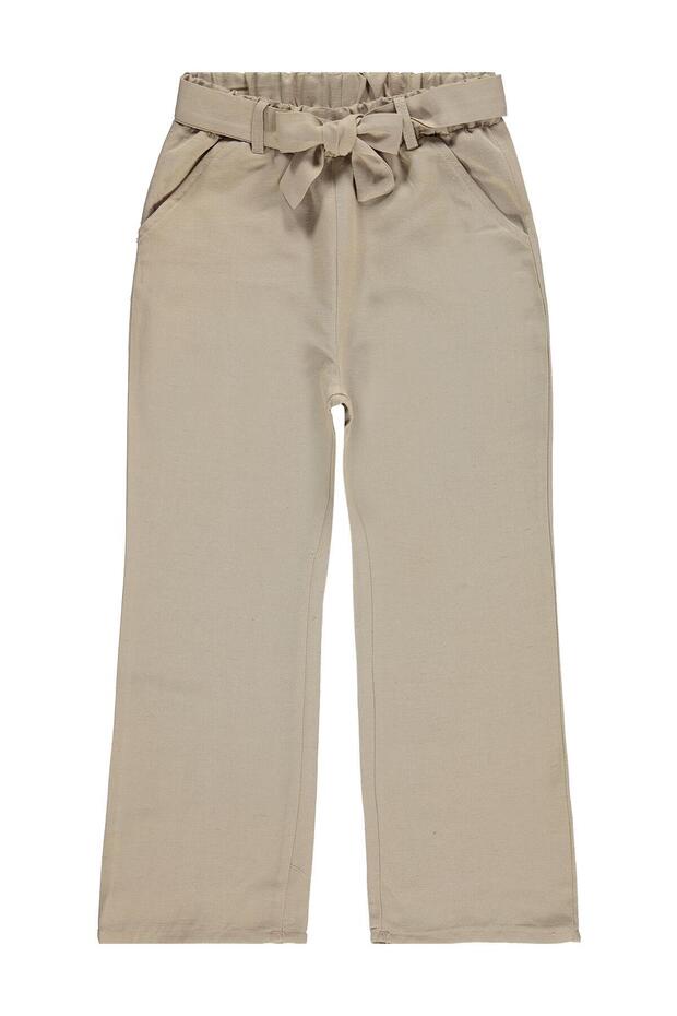 Belted Pants for 6-9 Years Old - Brown