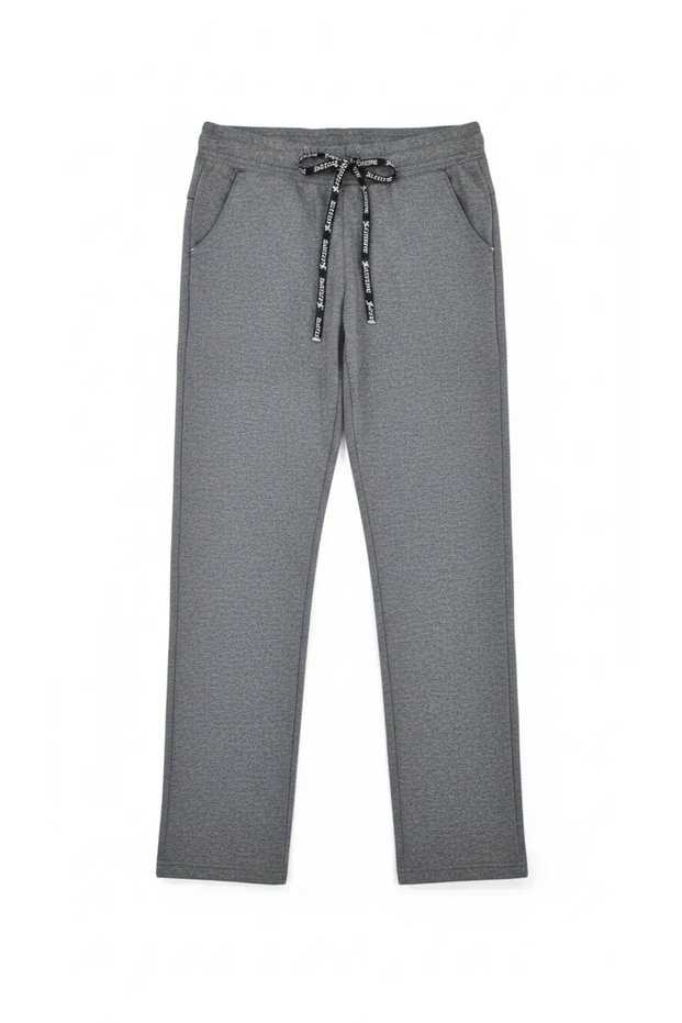 Women's Gray Cotton Soft Textured Casual Sweatpants