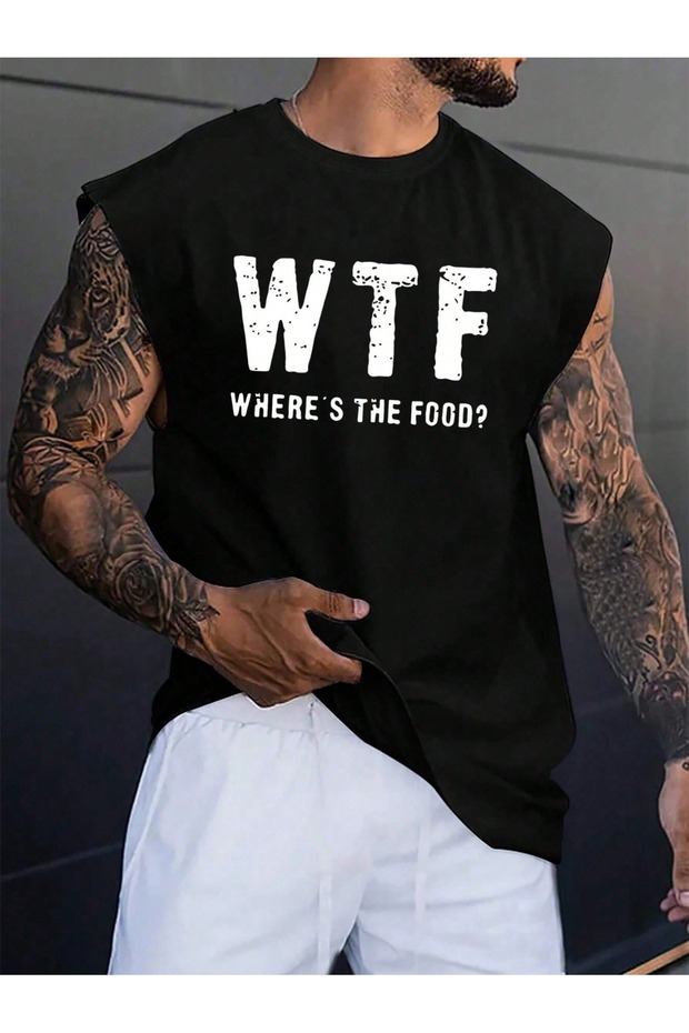 Men's oversized crew neck sleeveless t-shirt - longline