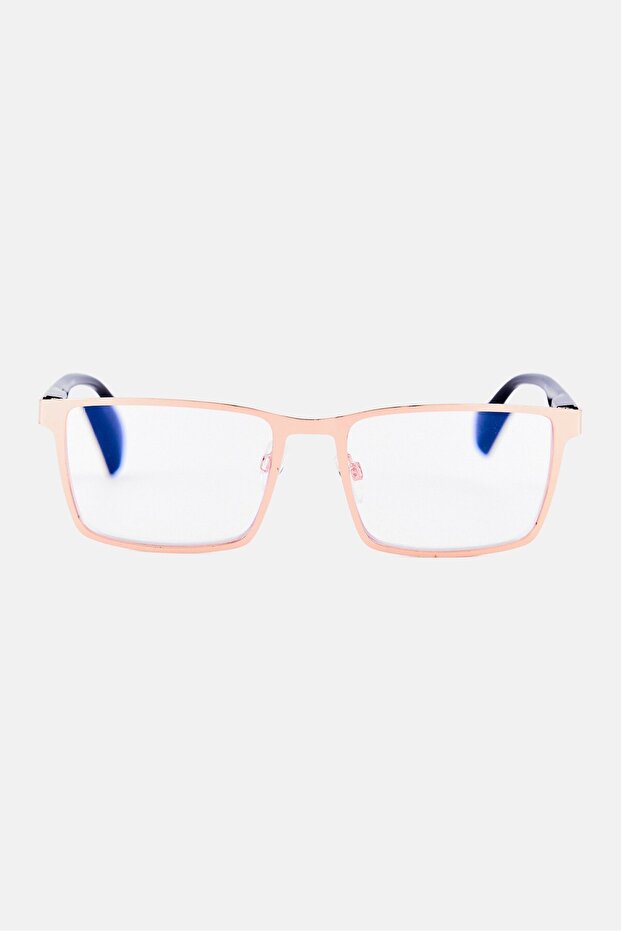 Men WRJ1778S Rectangular Reading Glass, Rose Gold