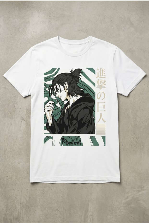 Attack on Titan Eren Yeager Special Design Black & White Standard Fit T-Shirt