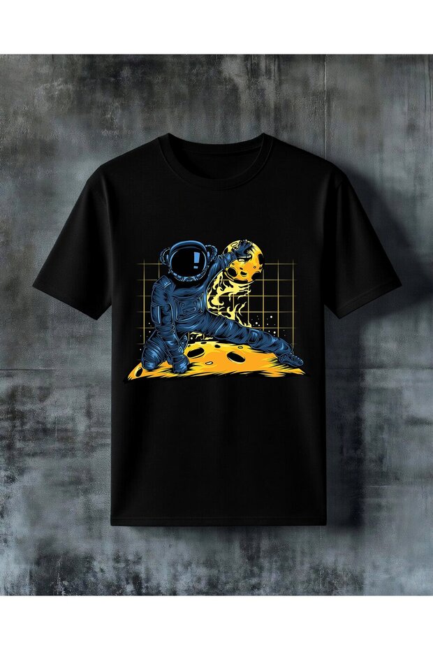 Astronaut Moon 4 Printed Oversize T-Shirt