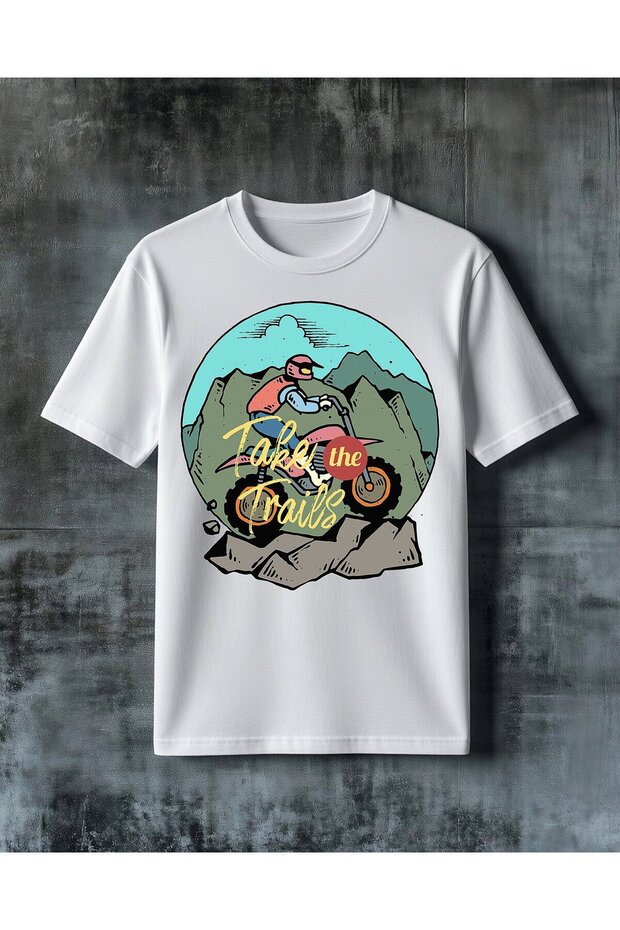 Carve the Rails Motorcycle Printed Oversize T-Shirt