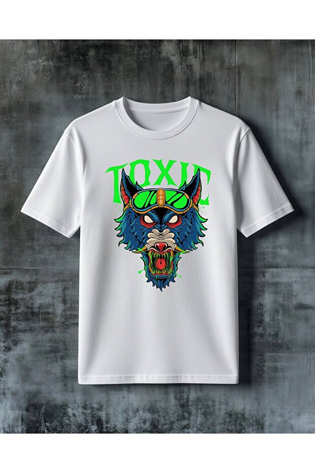 Toxic Monster Stale Printed Oversize T-Shirt