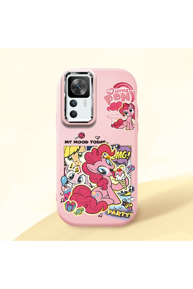Redmi K50 Ultra Compatible Shock-Absorbing Camera Protected Pink Silicone Case